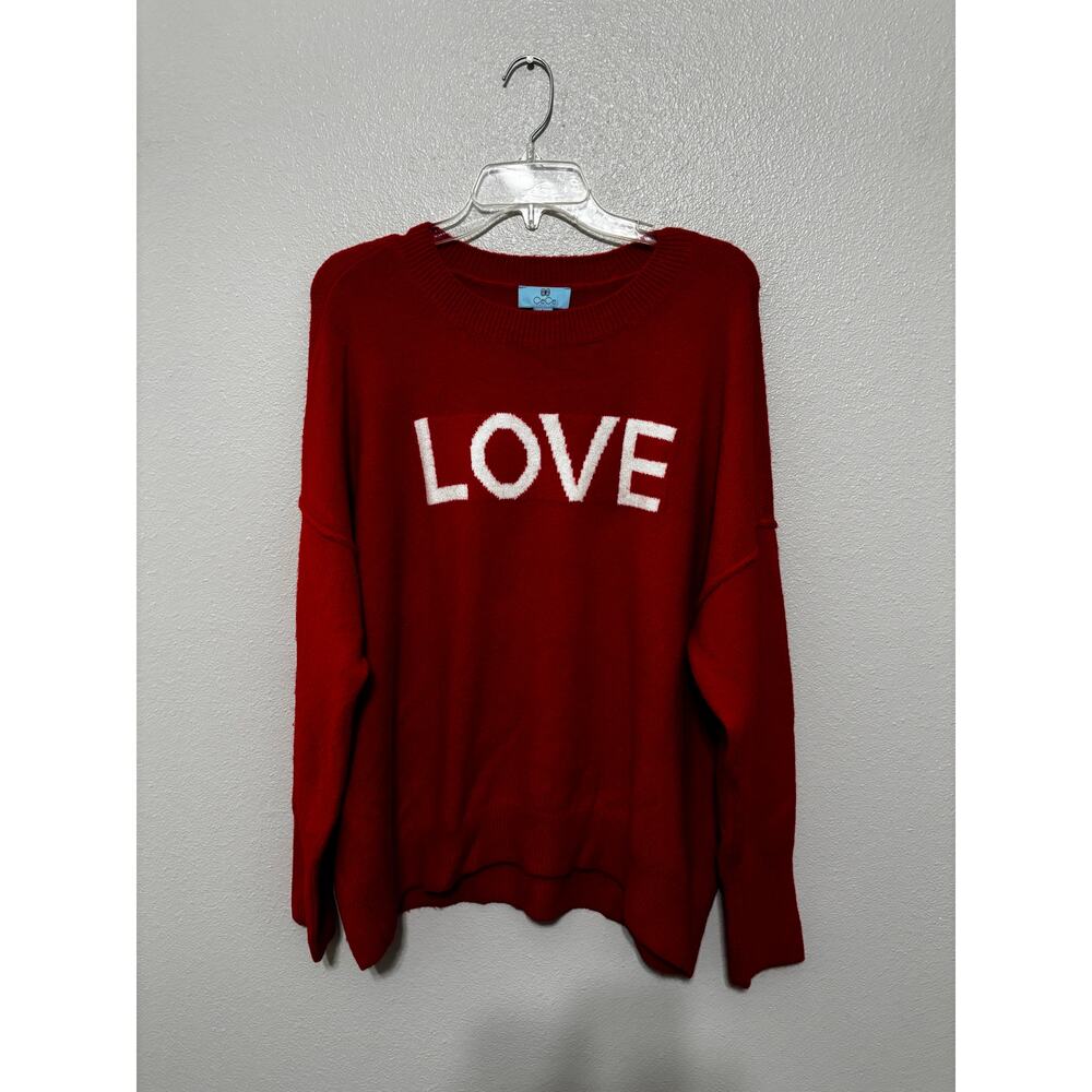 CECE Red "LOVE" Sweater Size L